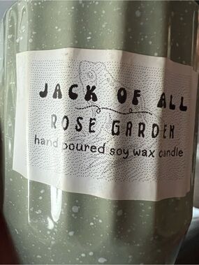 Rose Garden Soy Wax Candle - Sage Green